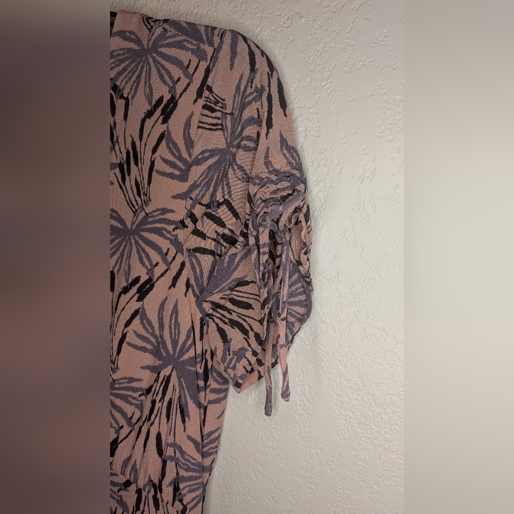 Madewell Silk Tie Sleeve Maxi Dress In Oasis Palms - Picture 10 of 11